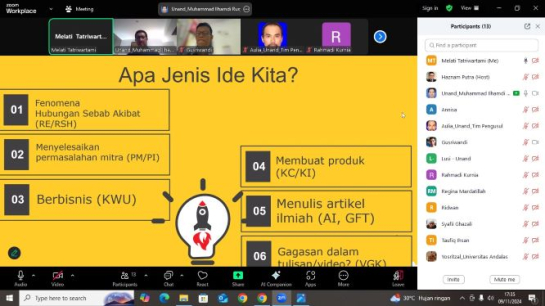 Fakultas Teknik Unand Adakan Sosialisasi Program Kreativitas Mahasiswa (PKM) 2025 untuk Dosen